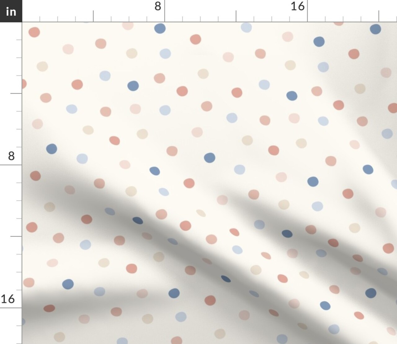 Spring Coordinates Dots Blender Pastel Playful Kids Quilting Scattered Dots Spots Pink Blue Nursery Baby Playroom Classroom Custom Printed Fabric by Spoonflower Various Fabrics by the Yard or Fat Quarter